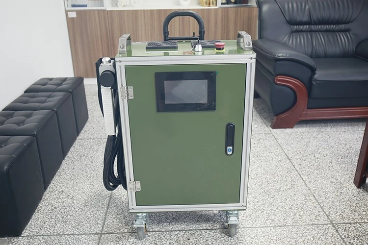 Army Green Luggage Type Laser Cleaning Machine Army Green Luggage Type Laser Cleaning Machine