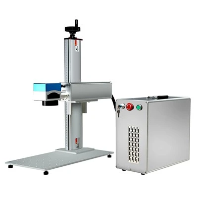 Malt aluminium tagmerking destop type 30 watt fiber laser markeringsmaskin