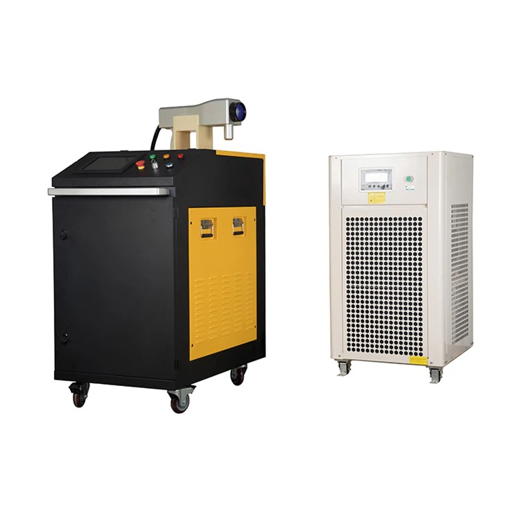500W IPG bærbar fiberpulslaserrens for veldig tykk gummi eller store former